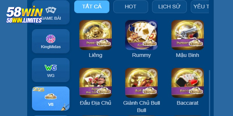 Kho Game Bài Mini Phong Phú Trên Nền Tảng 58win